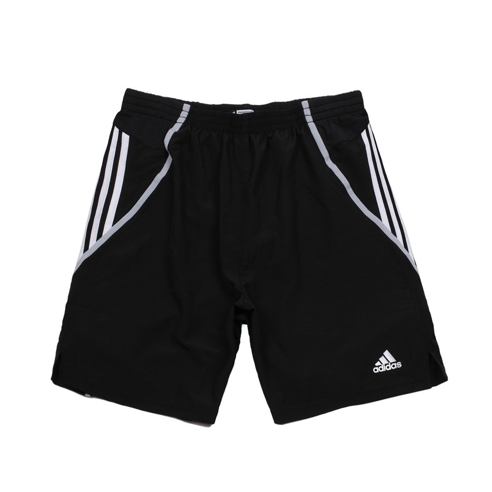 ADIDAS Run Shorts 7” Athletic Black & White Back Zip Pocket Size 2XL NEW